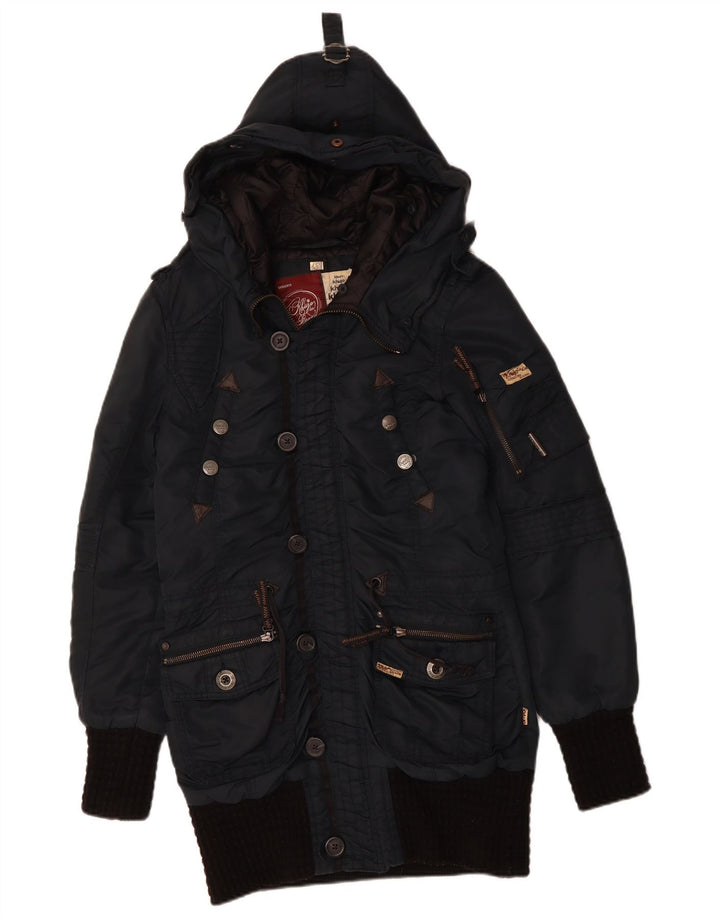 Мужская парка KHUJO с капюшоном UK 38 Medium Navy Blue