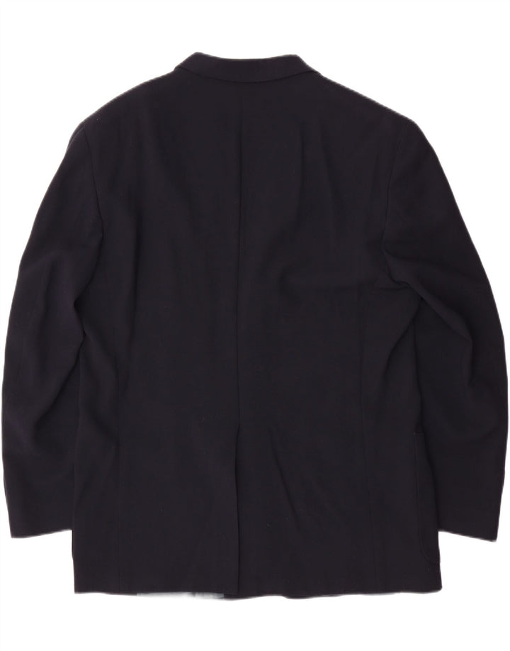 DANIEL HECHTER Мужской пиджак на 3 пуговицах IT 52 XL Темно-синий из натуральной шерсти