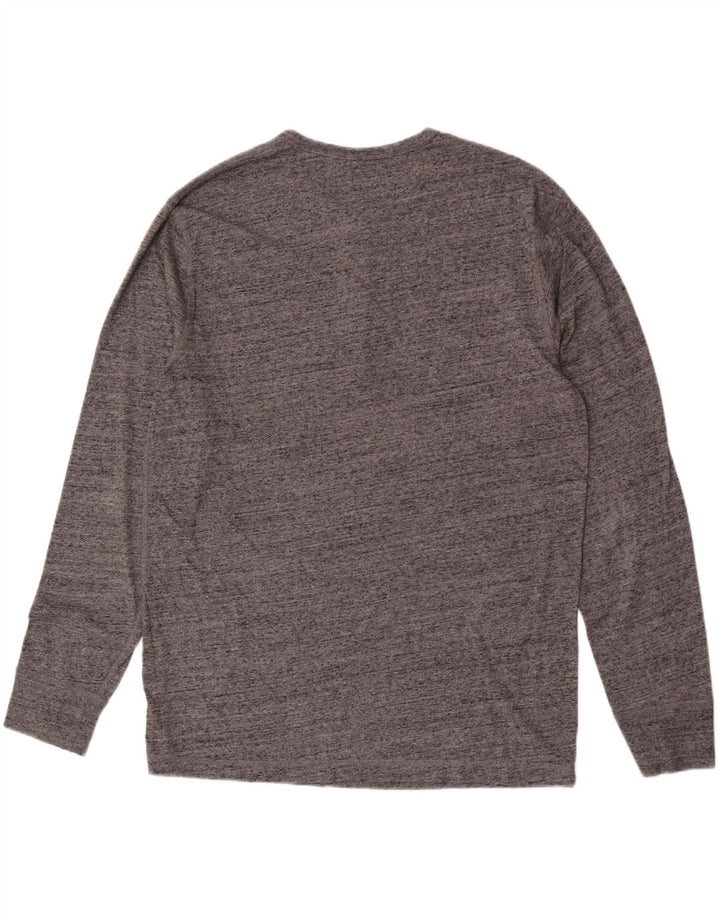 Мужской топ J. Crew с длинным рукавом XL, серый хлопок с крапинками