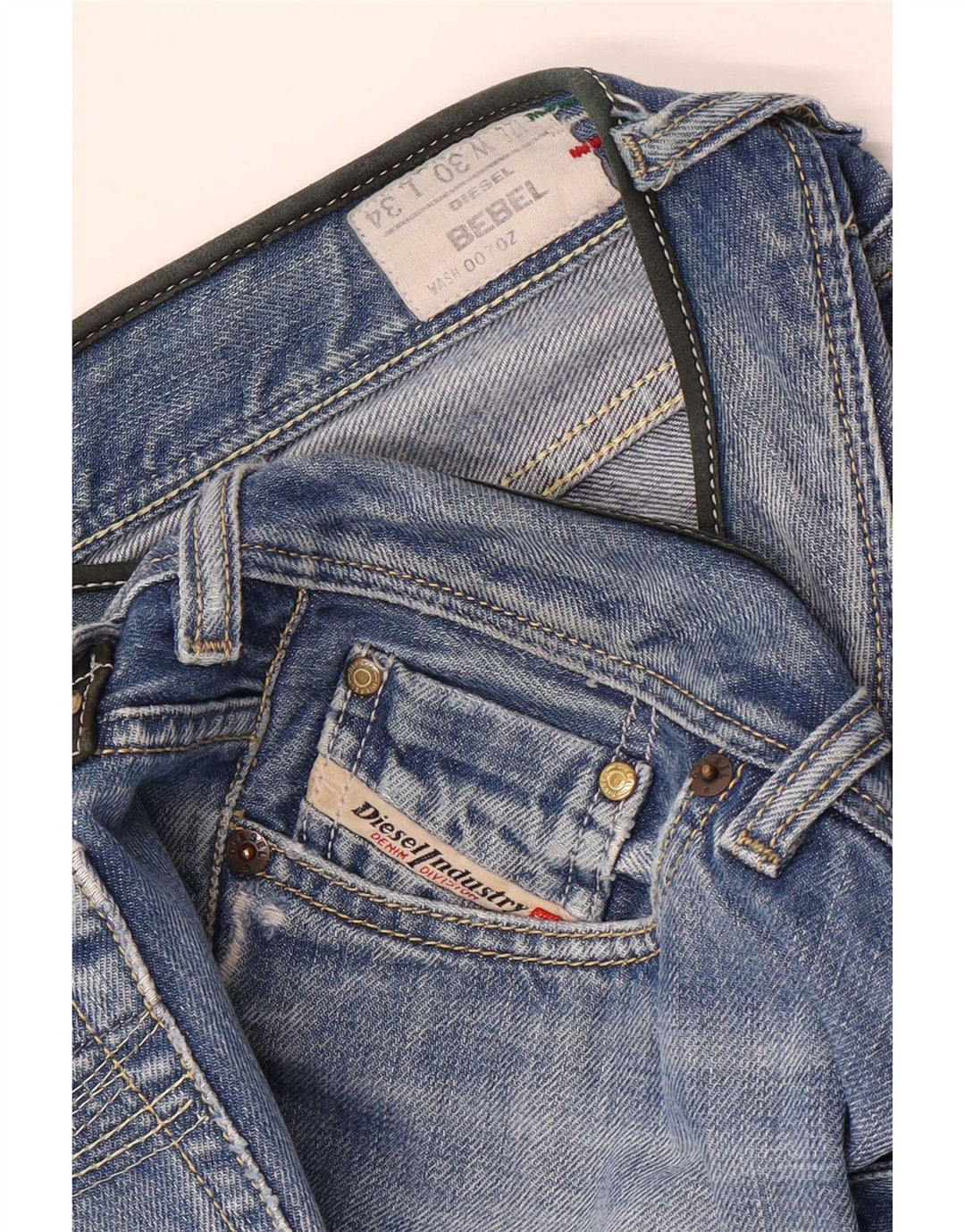 Женские джинсы Diesel BEBEL Bootcut W30 L34 синие, хлопок