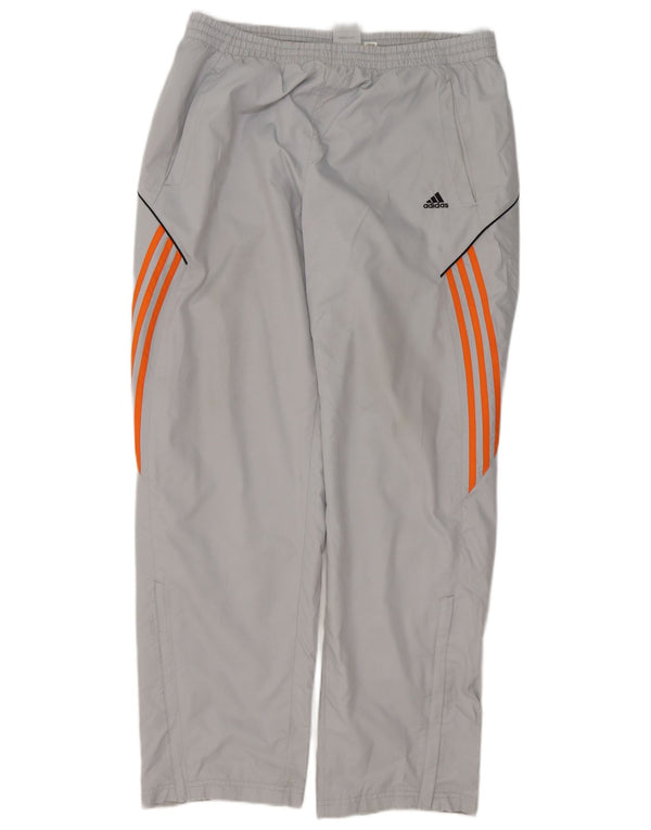 Мужские спортивные брюки Adidas XL серые из полиэстера с цветными блоками