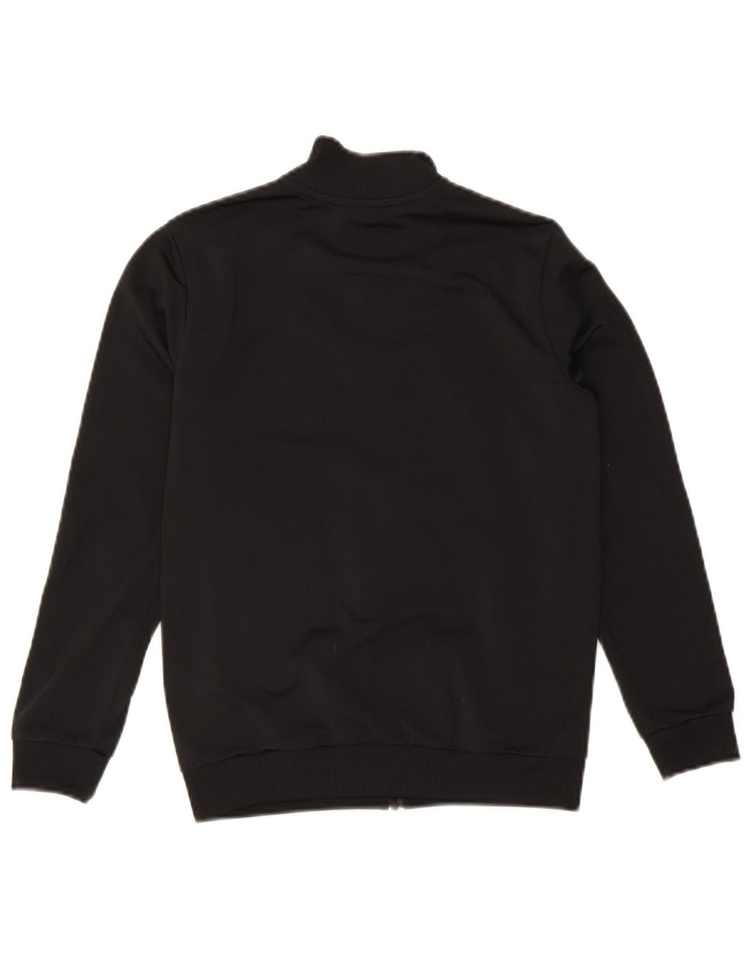 ADIDAS Boys Tracksuit Top Jacket 11-12 Years Black Colourblock Polyester