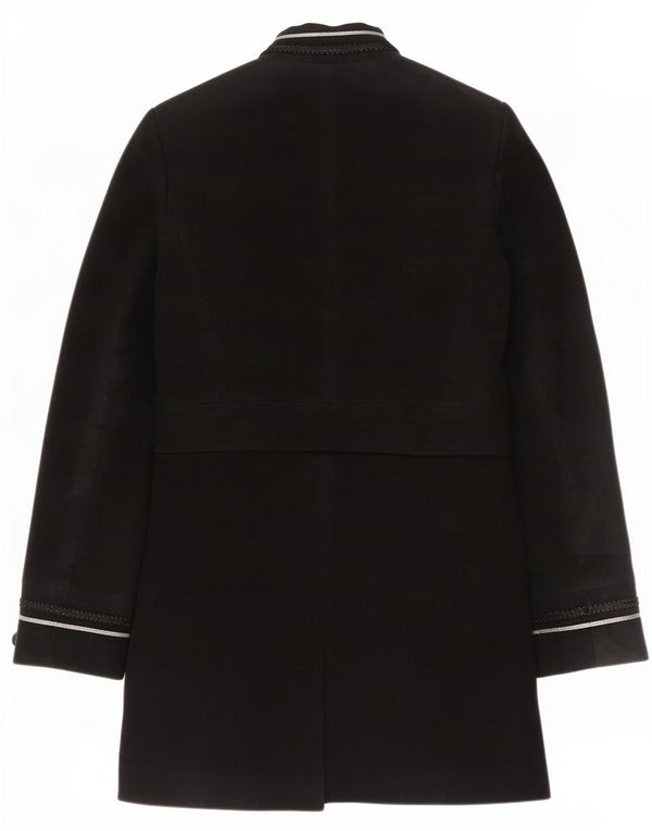 Женское пальто Zara UK 12, средний черный хлопок