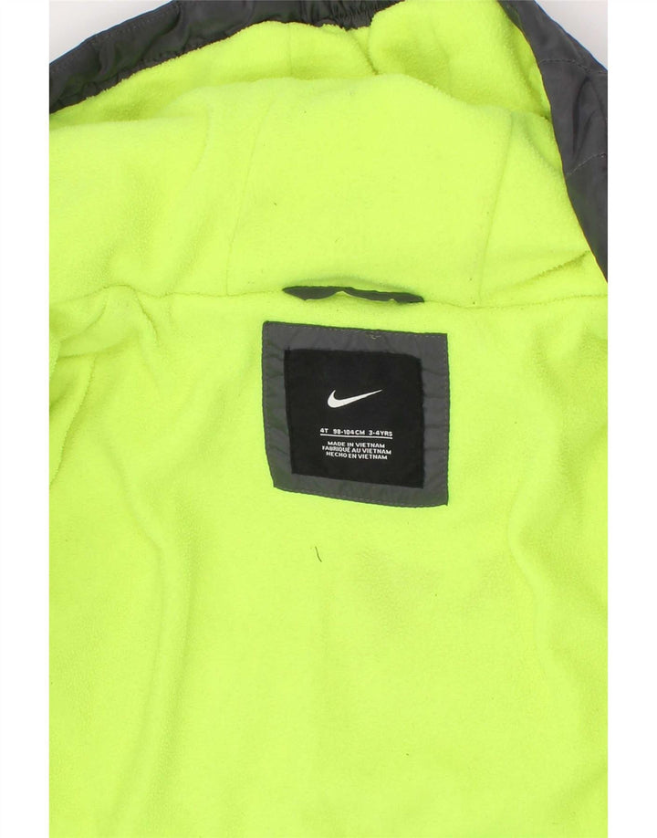 Утепленная куртка с капюшоном Nike для мальчиков 3–4 лет, серый полиэстер