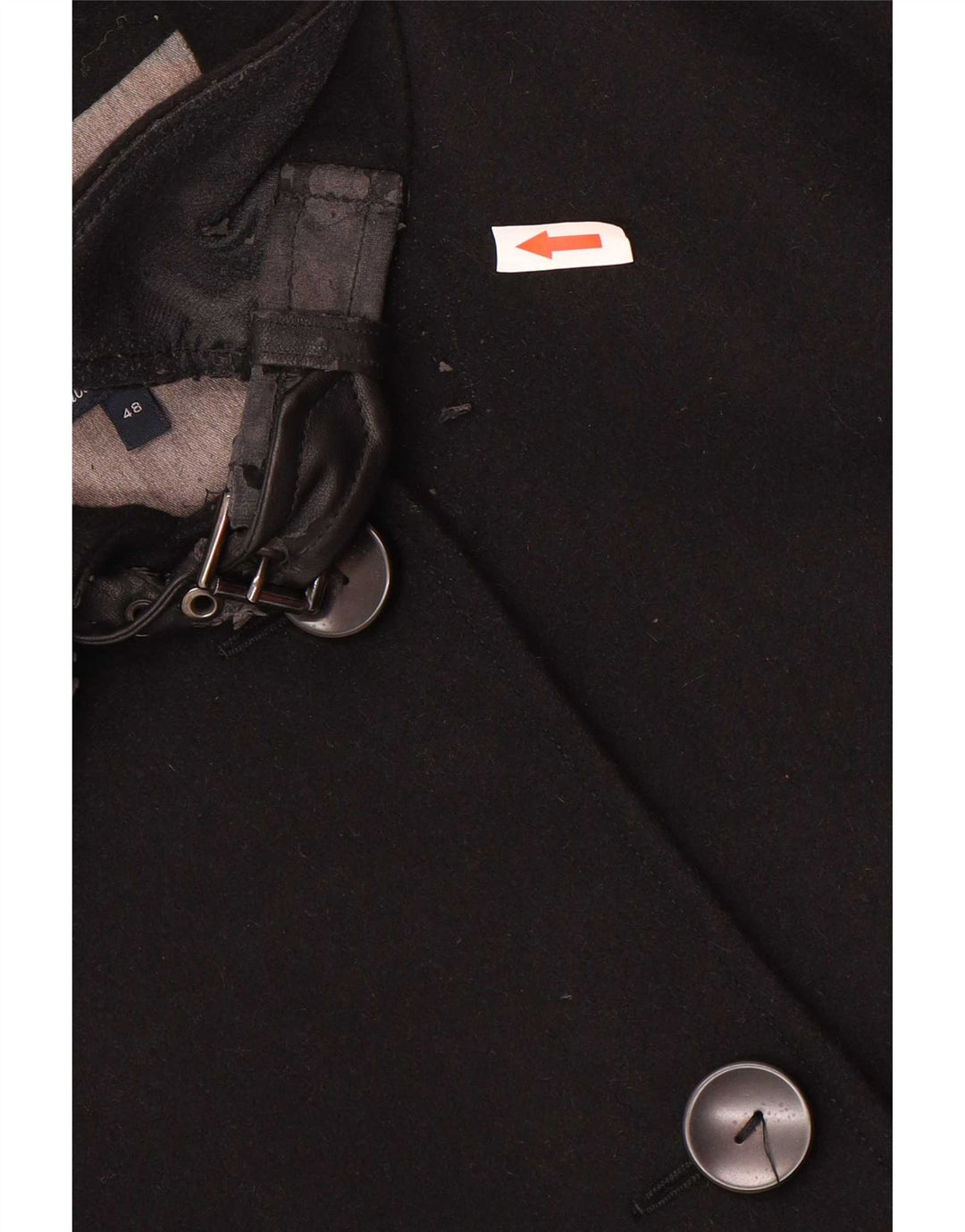 Armani Jeans Женское пальто IT 48 XL Черный Шерстяной