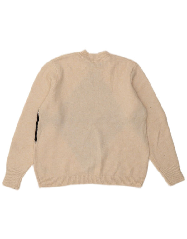 Женский джемпер с круглым вырезом Marks & Spencer UK 14, средний белый