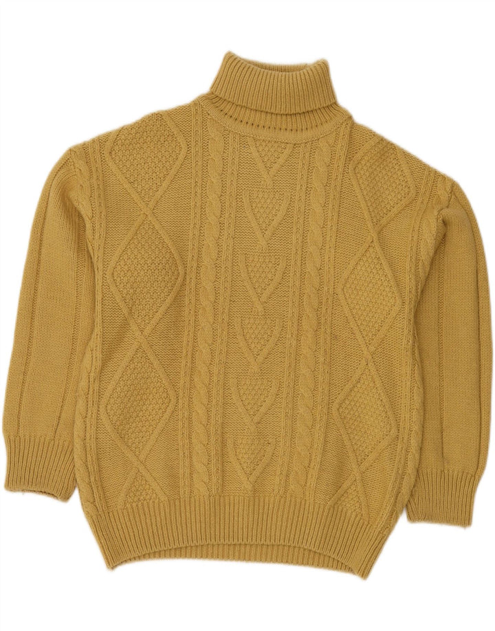 Женский джемпер VINTAGE с высоким воротником IT 48 XL, желтая шерсть