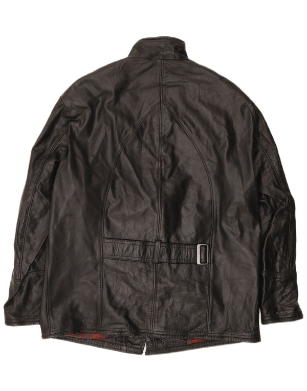 Мужская кожаная куртка VINTAGE UK 42 XL черная