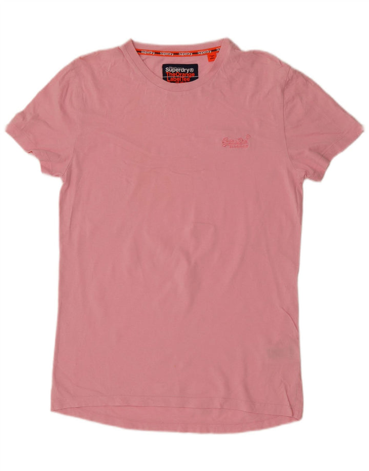 Мужская футболка Superdry, маленькая, розовая