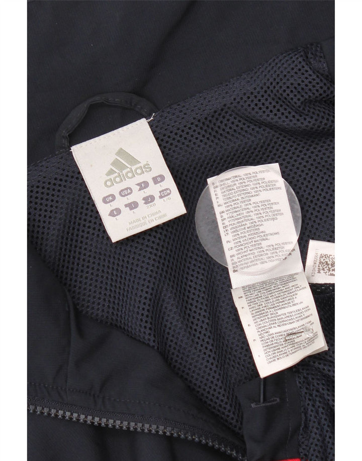 Мужская спортивная куртка Adidas Climalite, большая темно-синяя полиэстеровая куртка