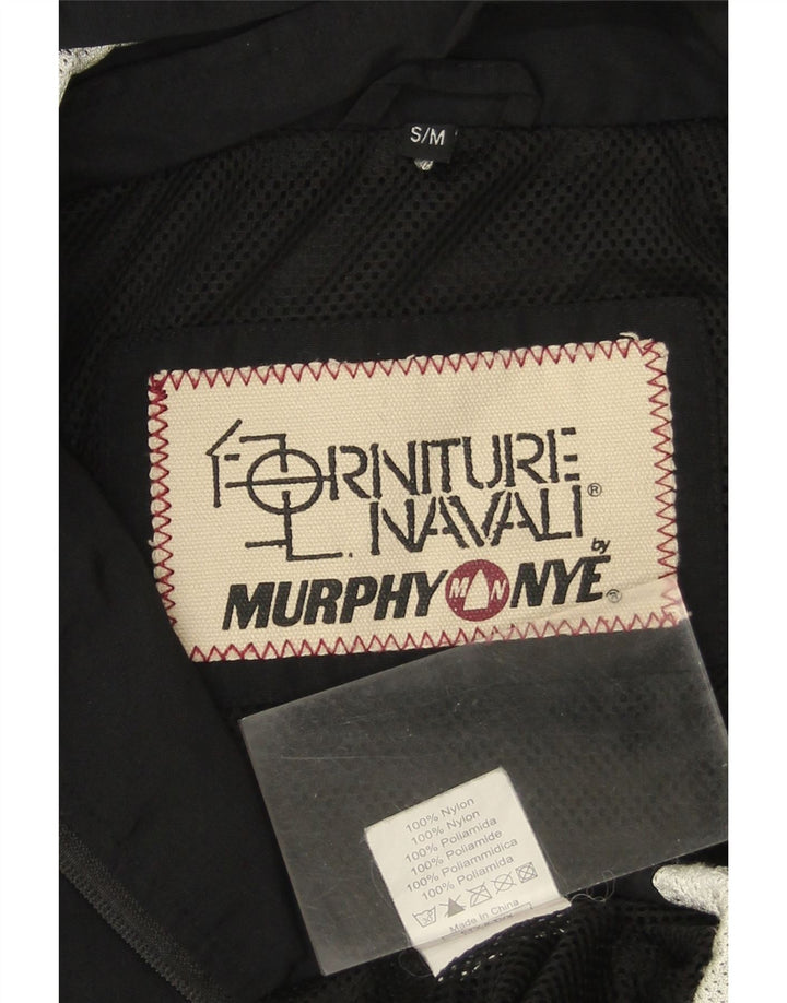 Мужская непромокаемая куртка с капюшоном и графикой MURPHY & NYE UK 36, маленькая, черная, с цветными блоками