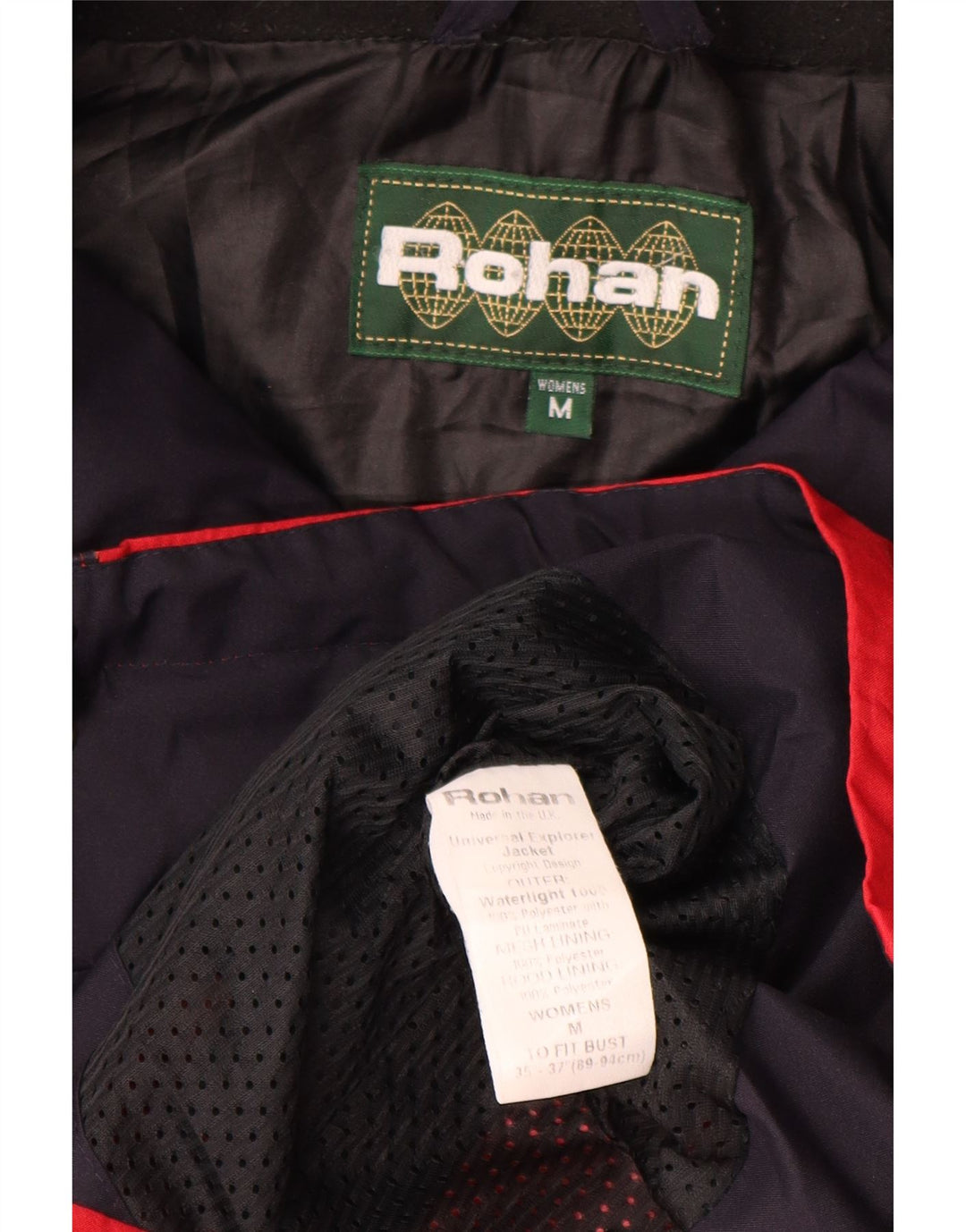 Женский плащ с капюшоном Rohan UK 14, средний красный полиэстер