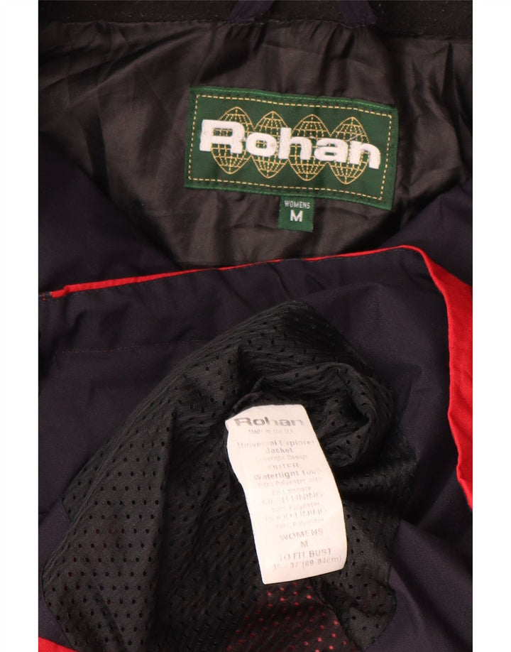 Женский плащ с капюшоном Rohan UK 14, средний красный полиэстер