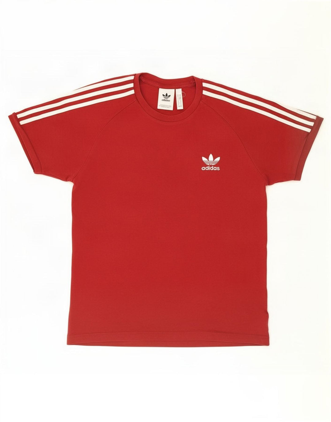 Мужская футболка Adidas Top среднего красного цвета из хлопка