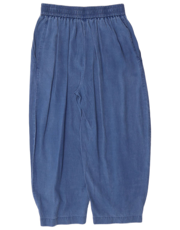 BENETTON Женские зауженные капри, маленькие W26 L22, синие, лиоцелл