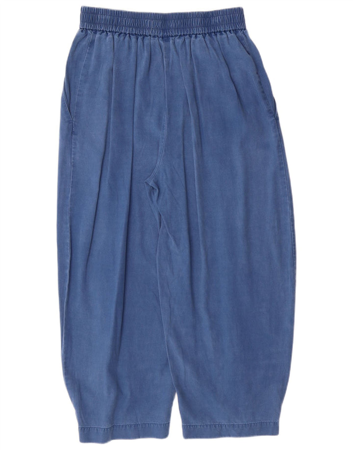 BENETTON Женские зауженные капри, маленькие W26 L22, синие, лиоцелл