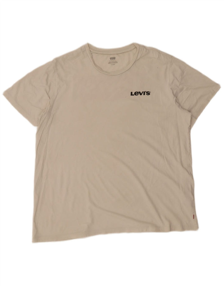 Мужская футболка с рисунком Levi's, топ XL, белый хлопок