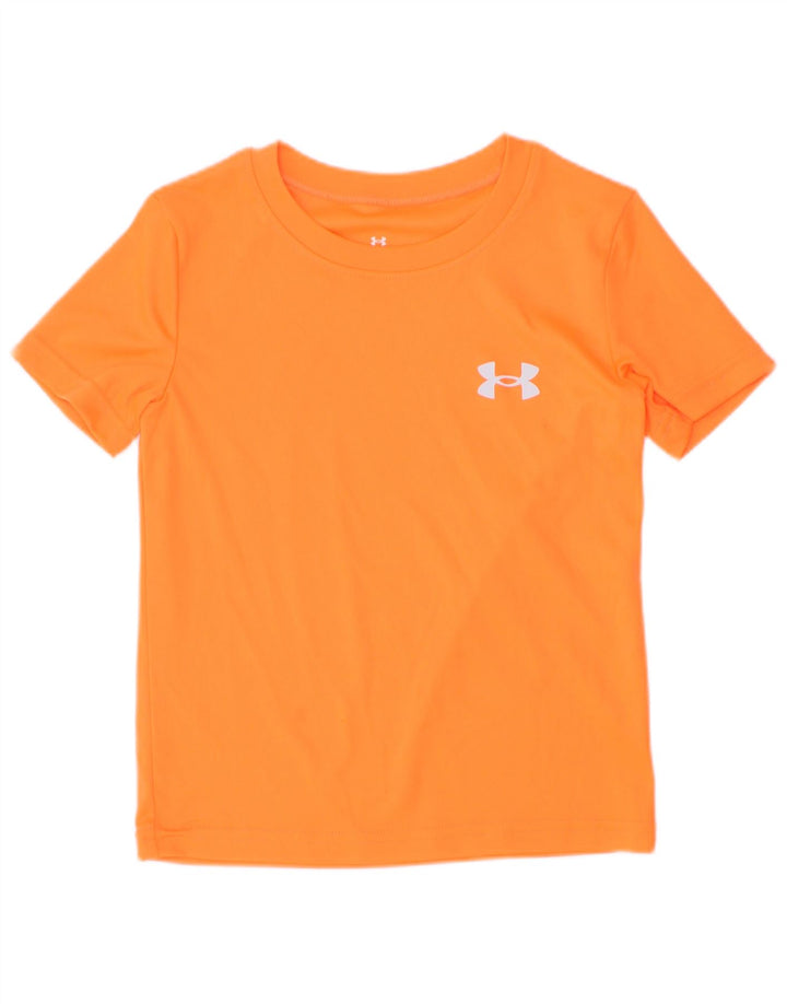 Футболка с рисунком Under Armour для мальчиков 3–4 лет, оранжевая