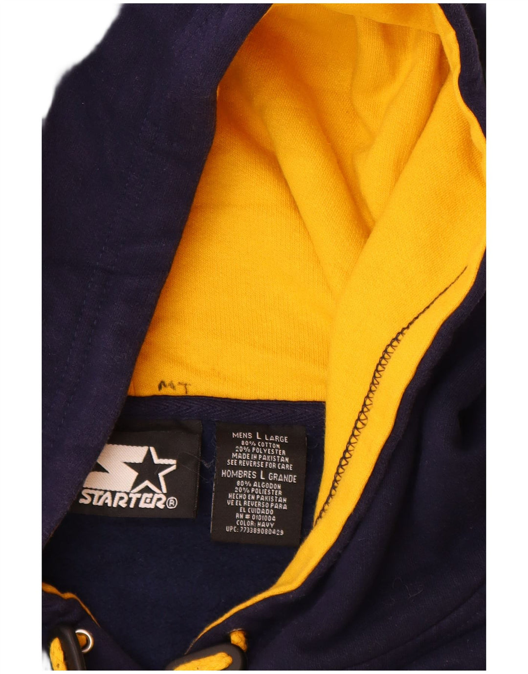 STARTER Мужской джемпер без рукавов с рисунком, большой размер, темно-синий, хлопок