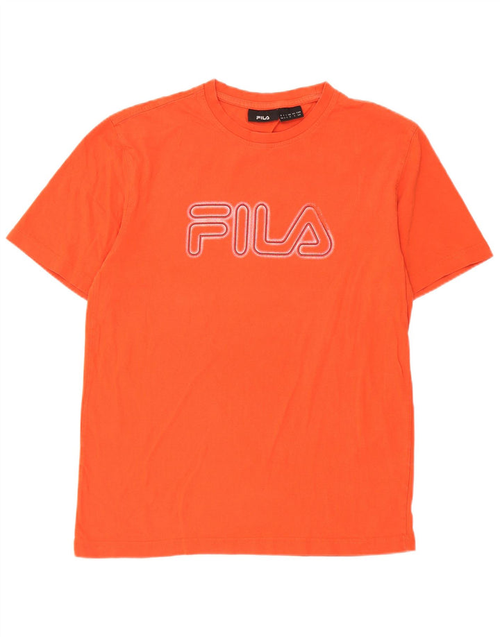 Мужская футболка с рисунком Fila, маленький оранжевый