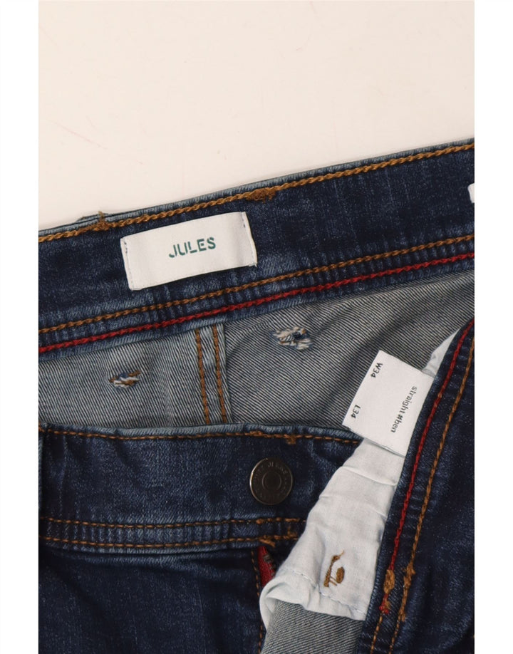 JULES Mens Straight Jeans W34 L34 Blue Cotton Vintage Jules and Second-Hand Jules from Messina Hembry 
