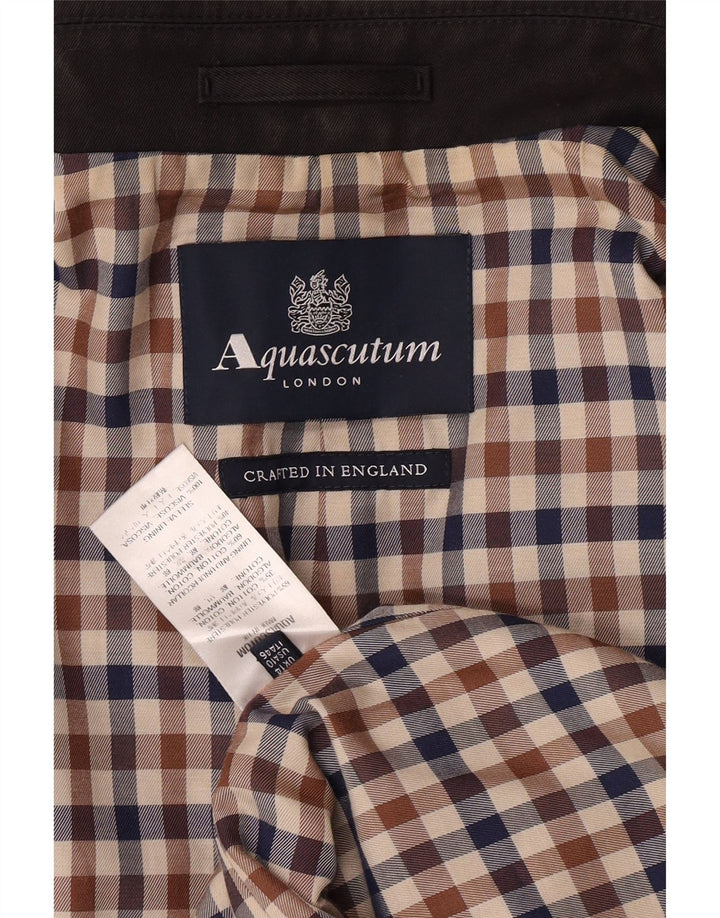 Женское пальто Aquascutum UK 14, большое черное полиэстер