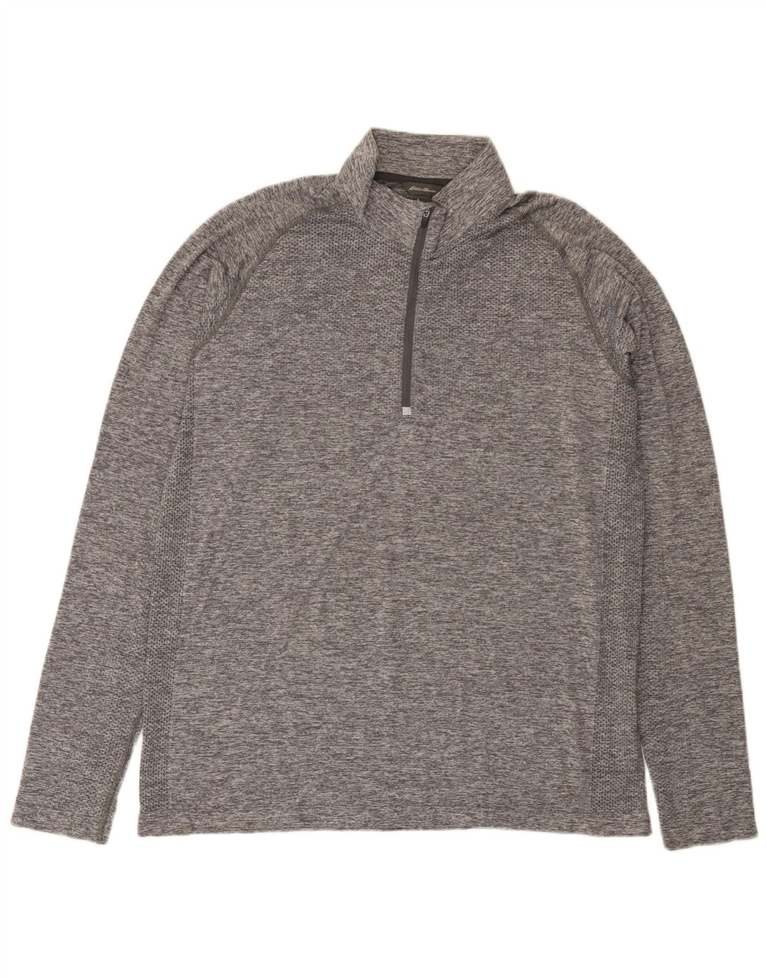 Мужской пуловер с воротником на молнии EDDIE BAUER, спортивный костюм, топ XL, серый в крапинку