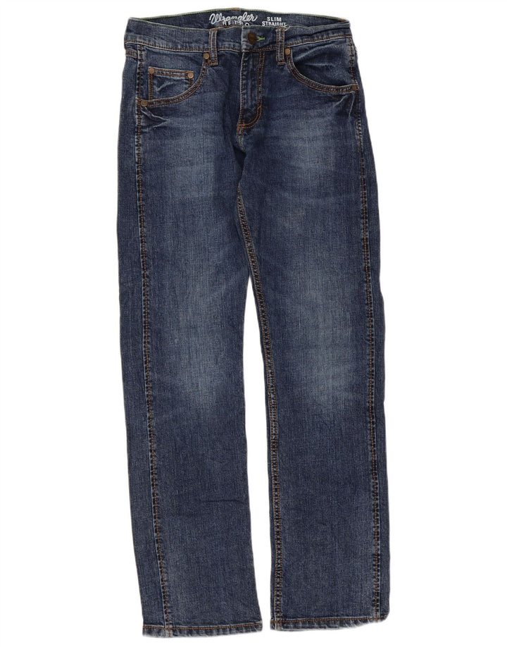 Женские узкие прямые джинсы Wrangler W28 L30 в стиле ретро, синие