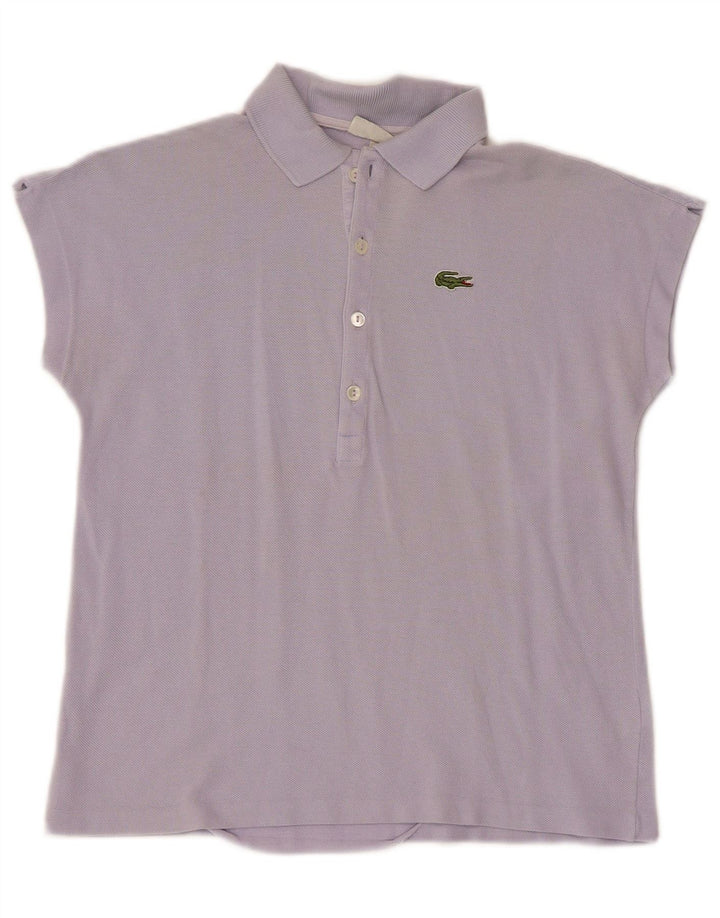 LACOSTE Женская рубашка-поло, размер 38, средний фиолетовый, хлопок