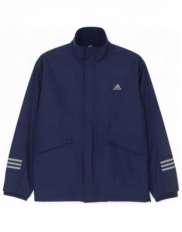 Мужская ветровка Adidas UK 40/42, средний темно-синий полиэстер