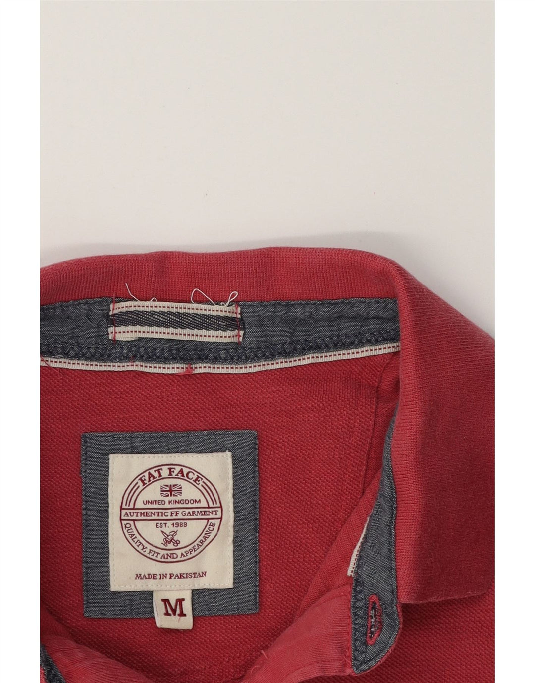 FAT FACE Mens Polo Shirt Medium Red Cotton Vintage Fat Face and Second-Hand Fat Face from Messina Hembry 