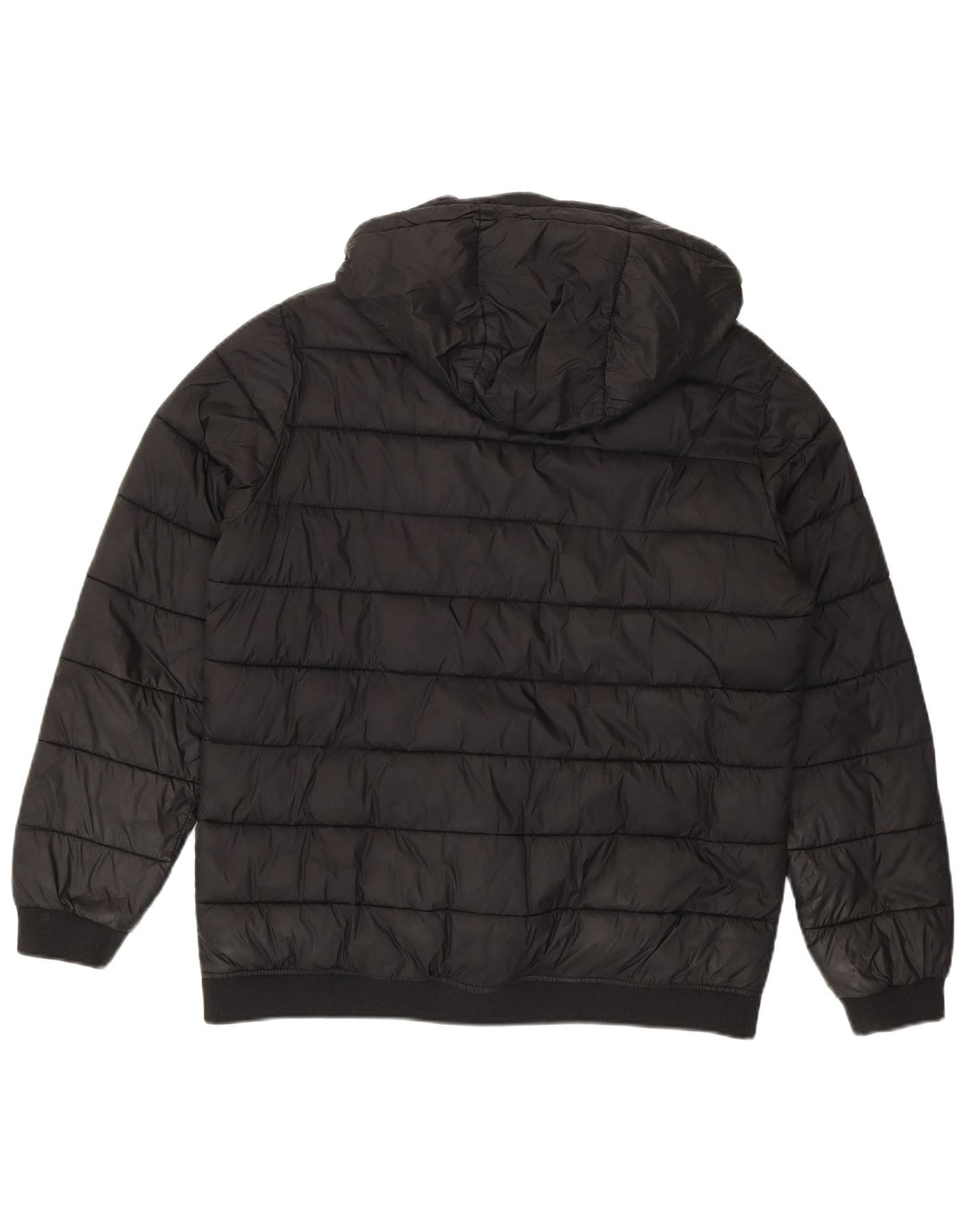 Ellesse Утепленная куртка с капюшоном и графическим рисунком для мальчиков 15-16 лет, черный полиэстер