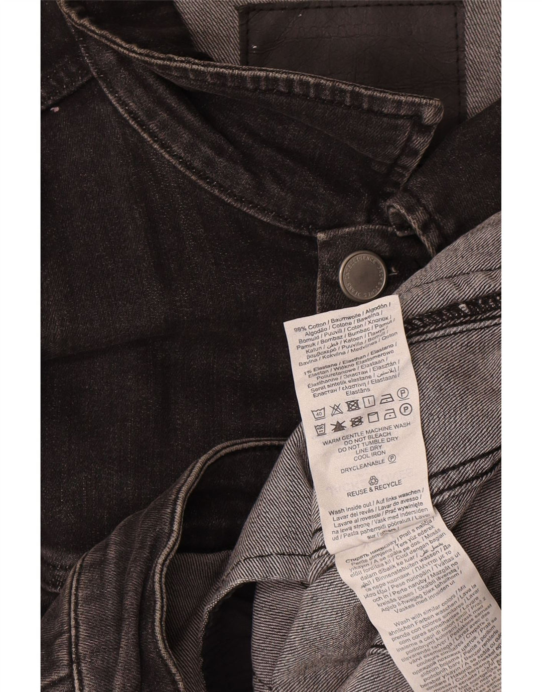 Мужская джинсовая куртка Jack & Jones UK 42 XL, серый хлопок
