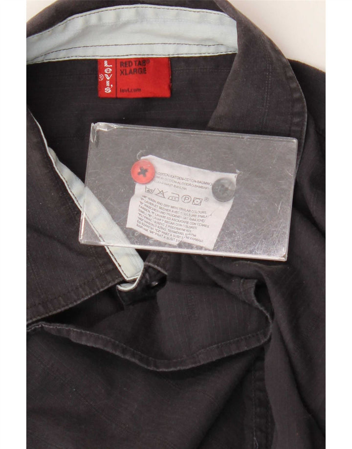Мужская рубашка Levi's XL серая, хлопок