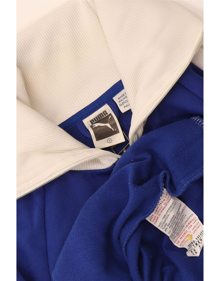 Мужской спортивный костюм с графическим рисунком Puma, маленькая синяя полиэстер с цветными блоками