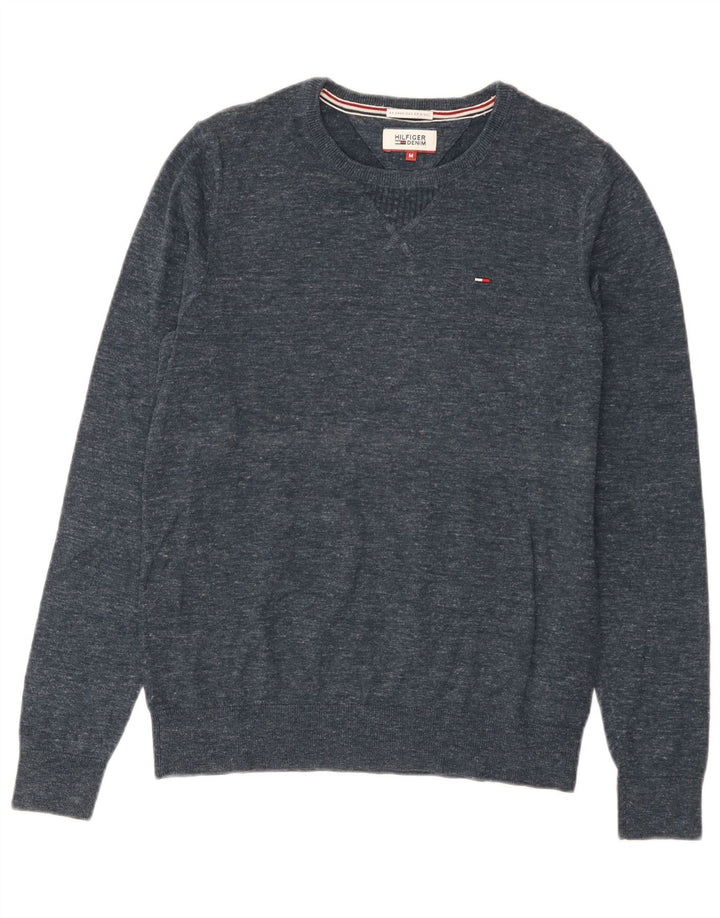 Мужской джемпер с круглым вырезом Tommy Hilfiger, средний темно-синий в крапинку