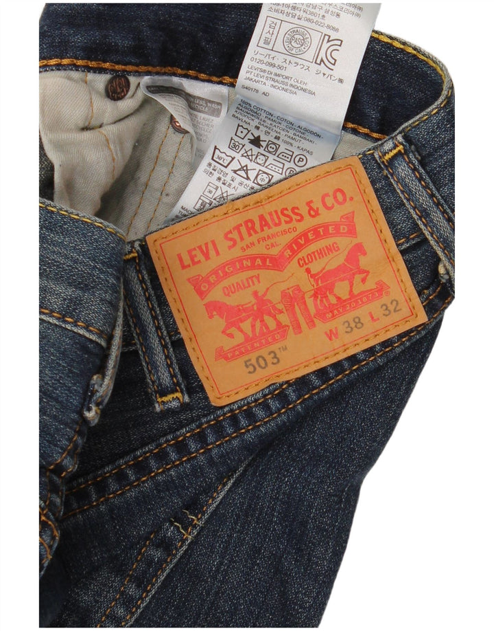 Мужские прямые джинсы Levi's 503 W38 L32 синие, хлопок