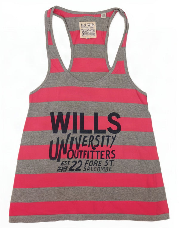 Женский жилет с рисунком Jack Wills, Великобритания, 8 маленьких серых полосок, хлопок