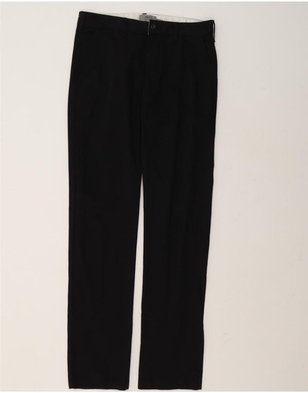 Мужские прямые брюки-чиносы Marks & Spencer W30 L33, черные, хлопковые