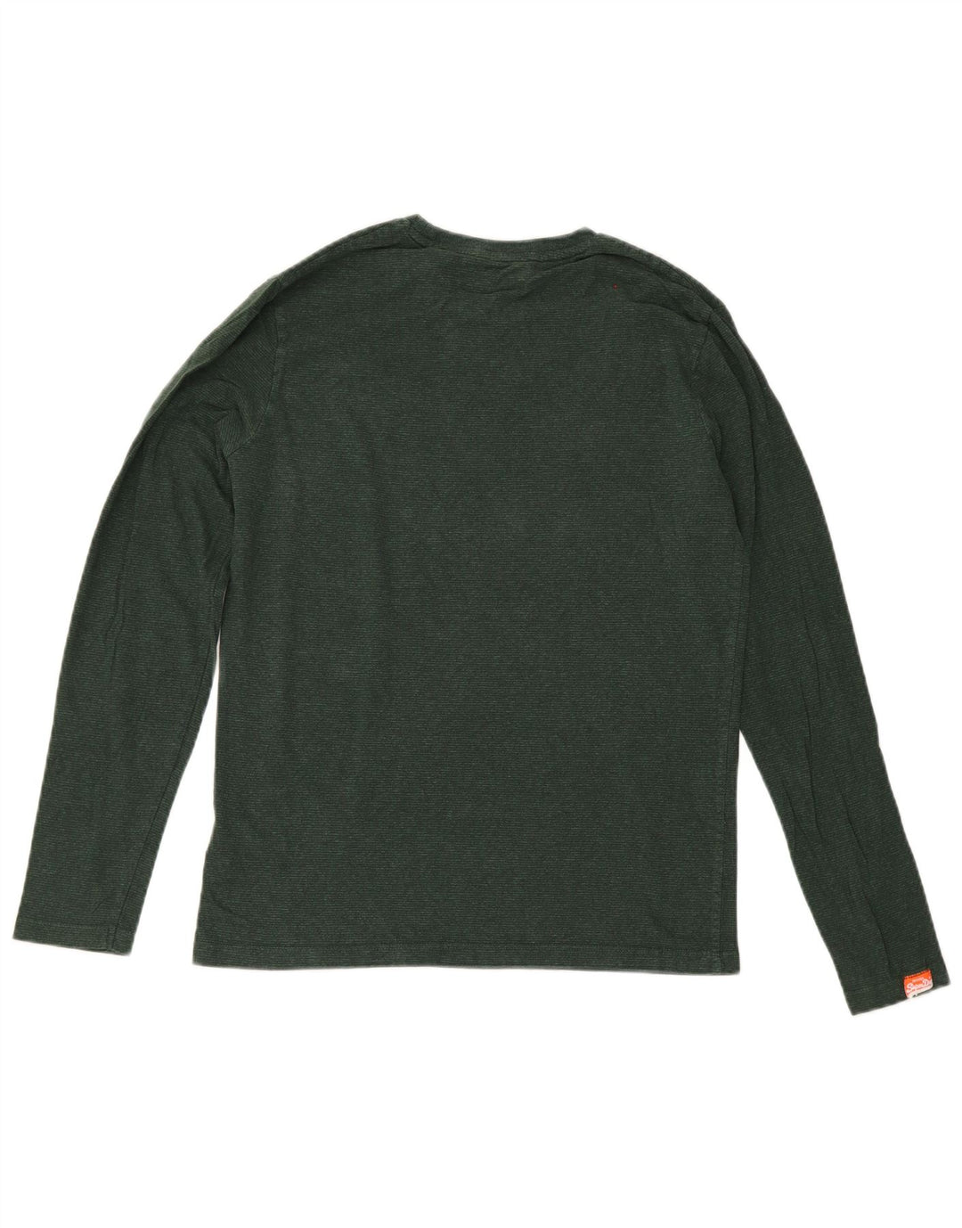 Мужской топ Superdry с длинным рукавом, маленький зеленый хлопок