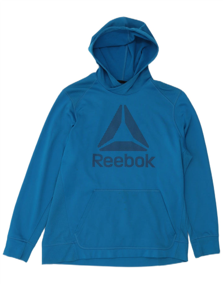 Мужская толстовка с капюшоном REEBOK XL, синий полиэстер