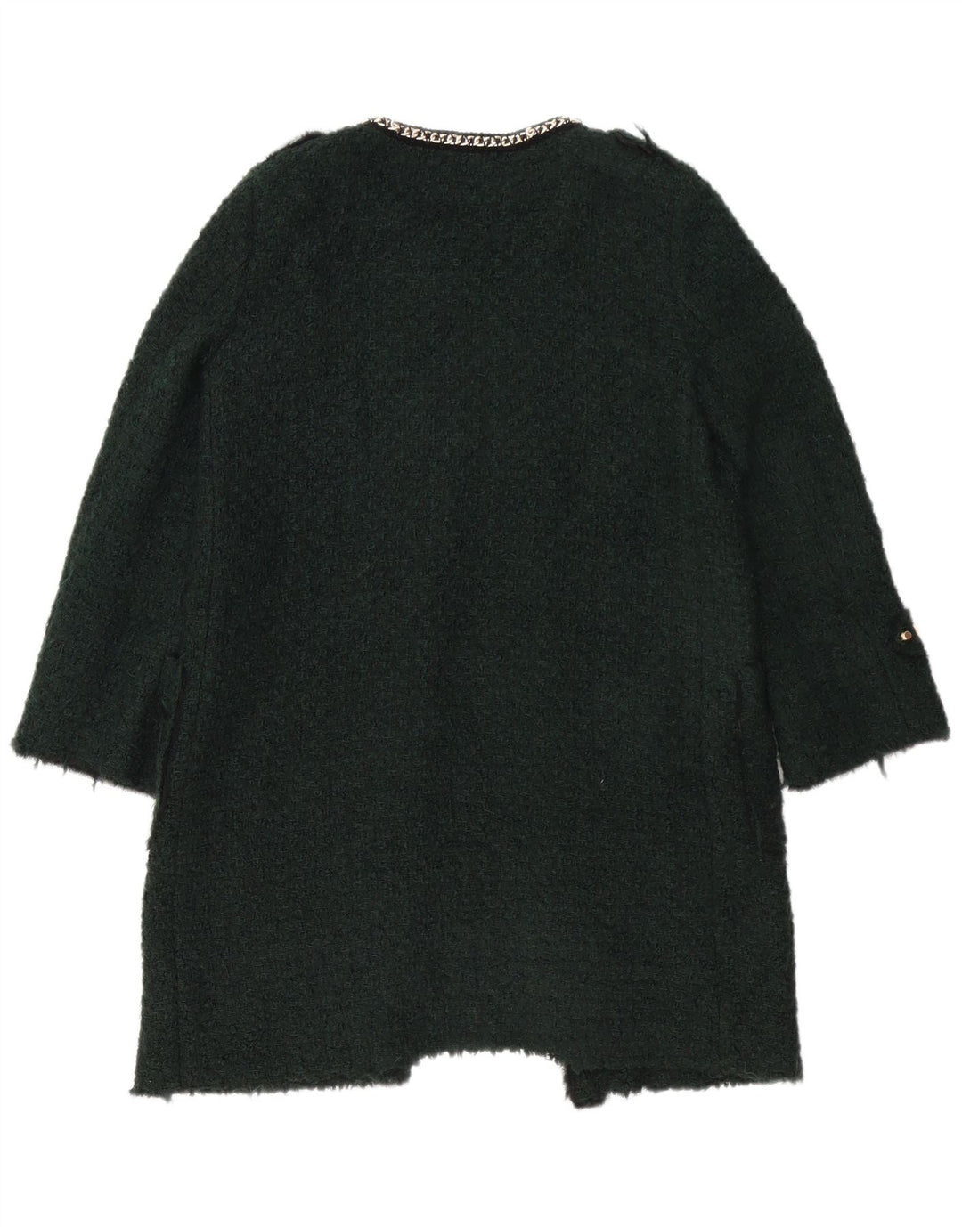 Женское пальто Zara UK 16, большое, зеленое, акрил