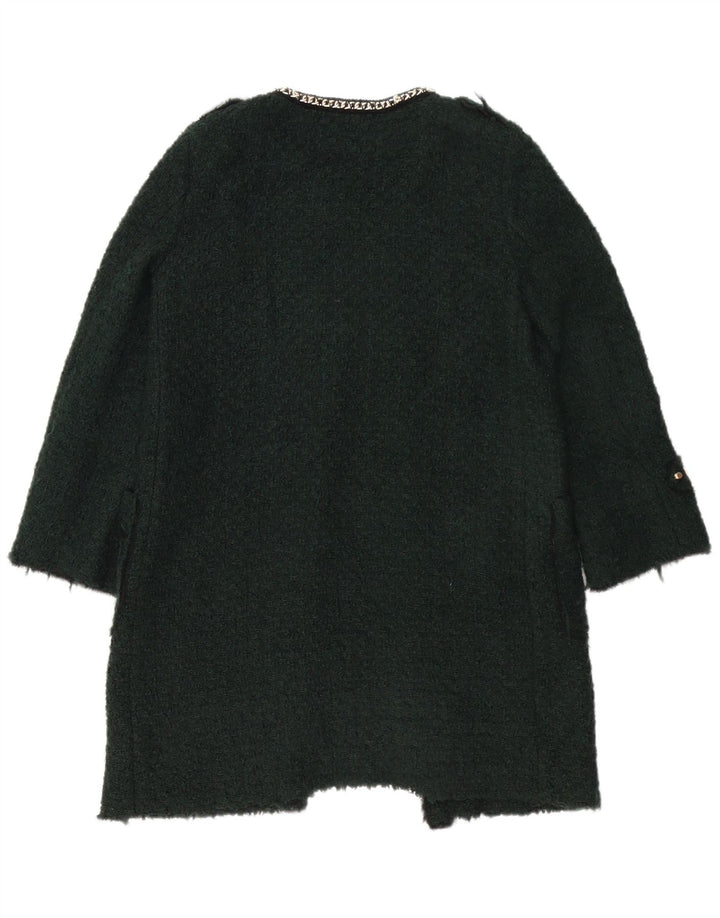 Женское пальто Zara UK 16, большое, зеленое, акрил