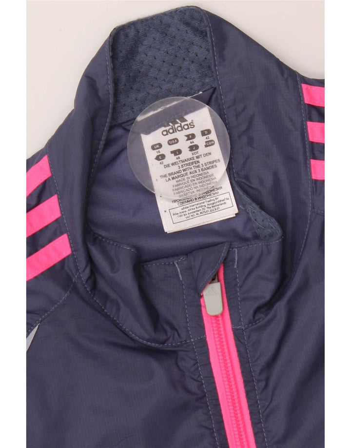 Женский спортивный костюм Adidas Top Jacket UK 16, большой темно-синий нейлон