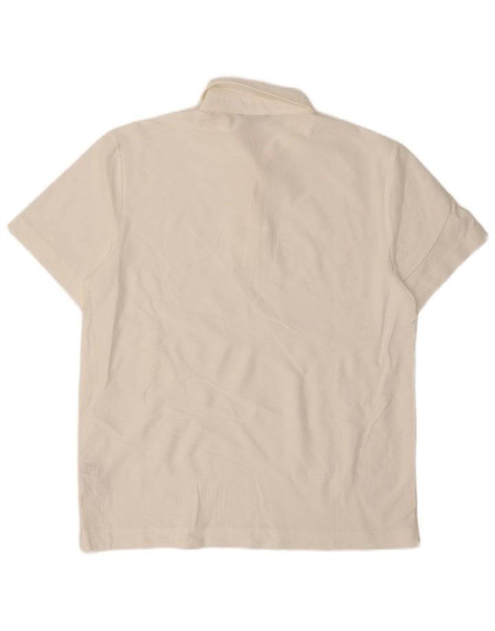 Мужская рубашка поло Massimo Dutti, большой белый хлопок, хлопок