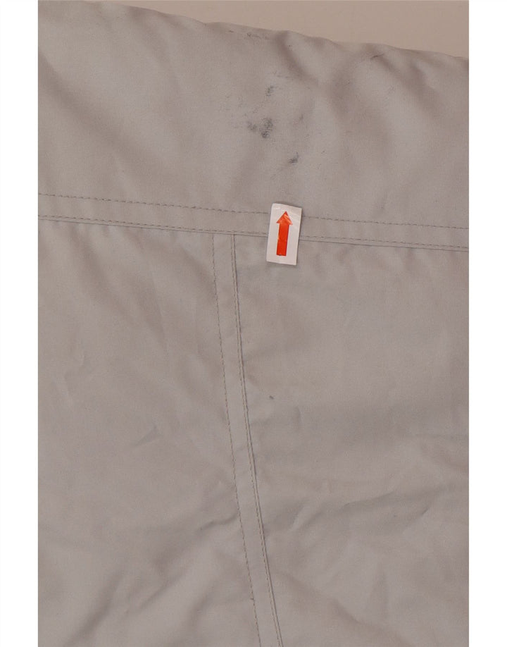 VINTAGE Мужское стеганое пальто свободного кроя UK 36, маленький серый полиэстер