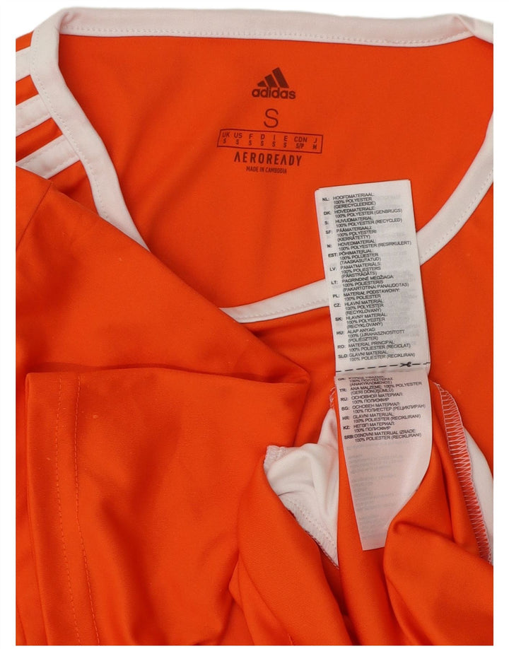 Мужская футболка Adidas Aeroready, верхняя часть, маленький оранжевый полиэстер с цветными блоками