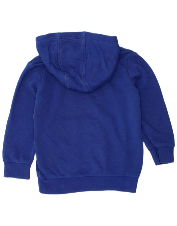 Adidas Boys Graphic Hoodie Jumper 3-4 Years Blue Cotton