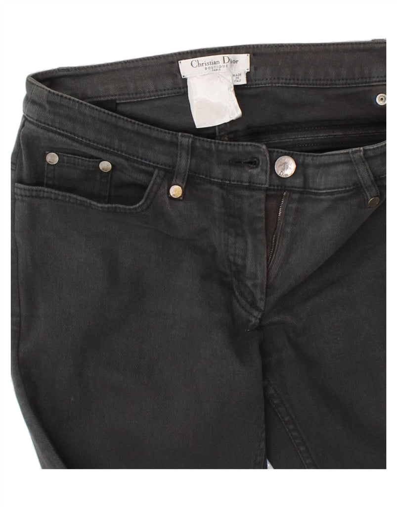 CHRISTIAN DIOR Womens Skinny Jeans UK 10 Small W28 L31 Green Vintage Christian Dior and Second-Hand Christian Dior from Messina Hembry 