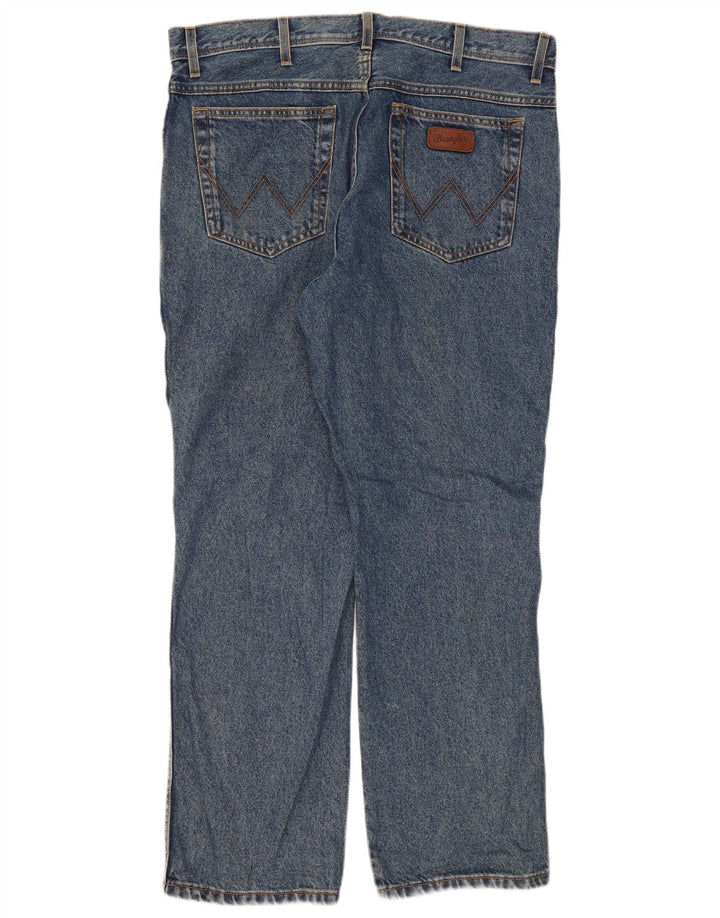 Мужские прямые джинсы Wrangler стандартного кроя W38 L30, синие, хлопок